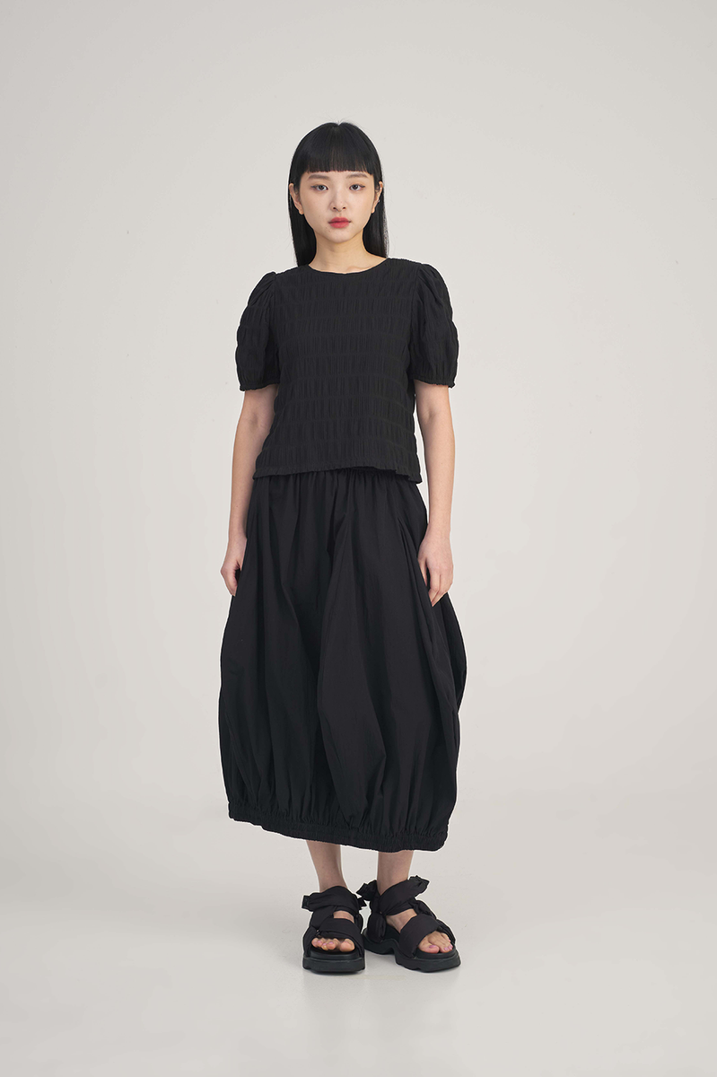Solana Pleated Mini Skirt - Black