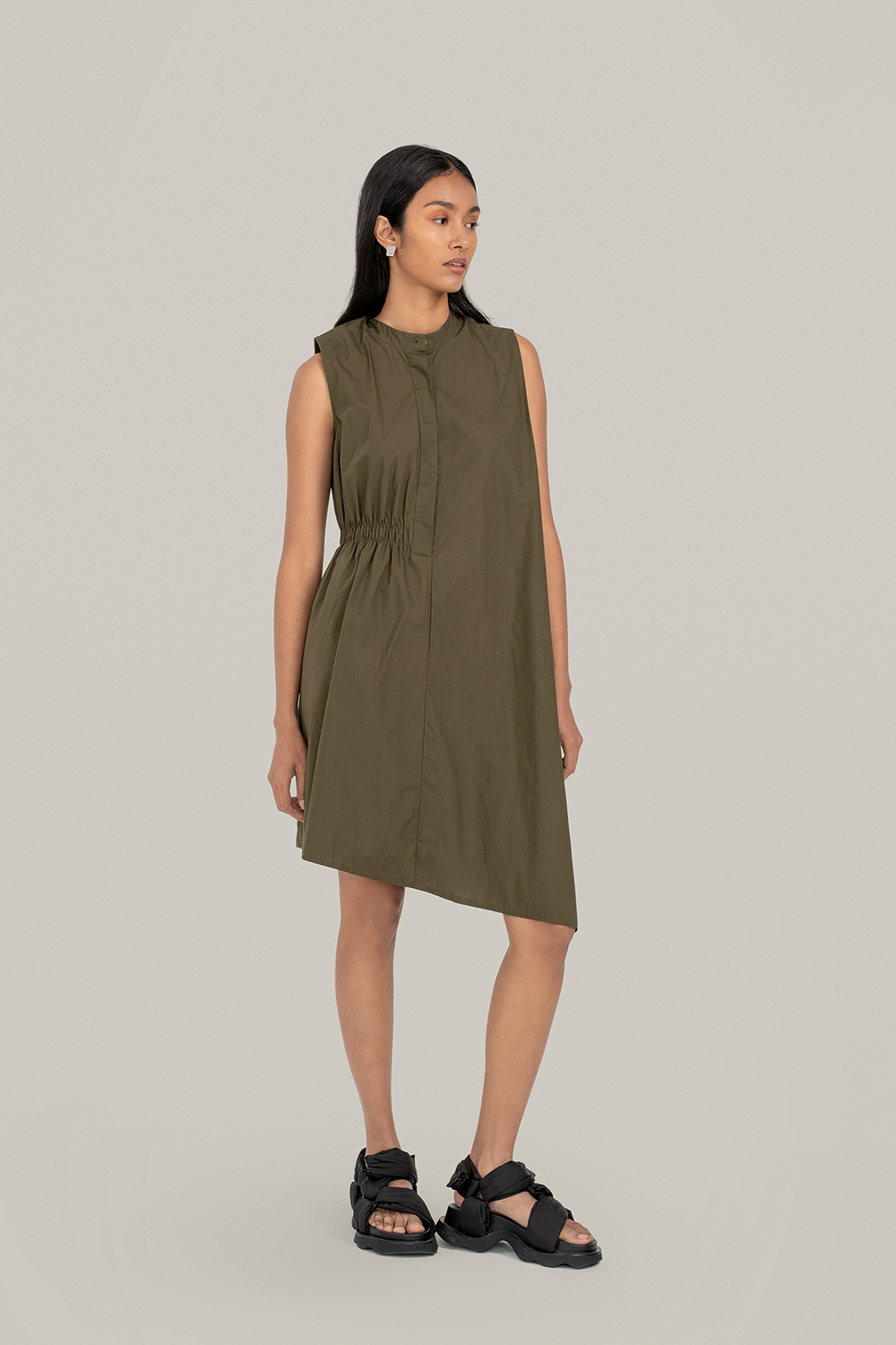 Asymmetrical shirt dress on sale