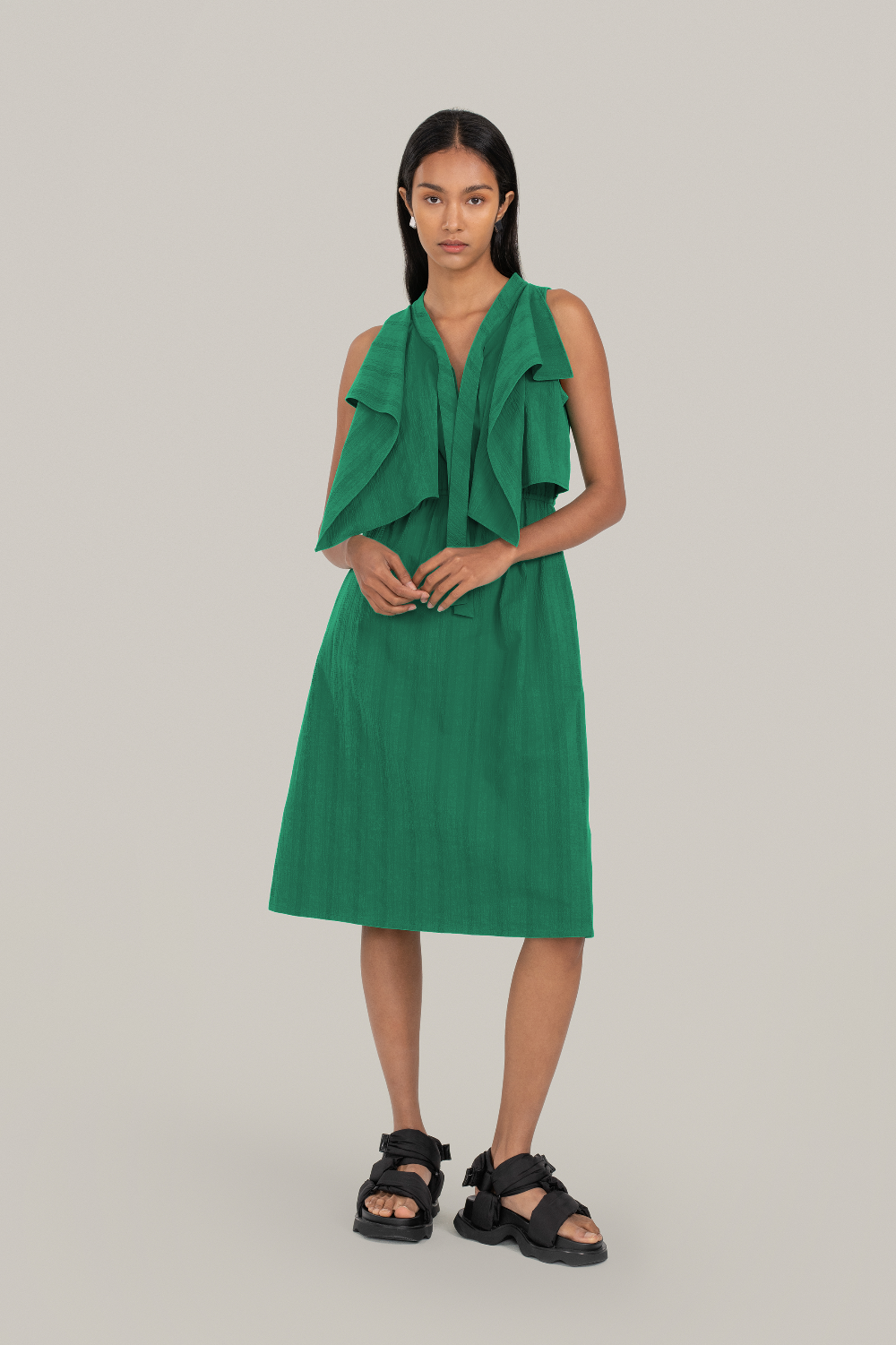 Misha Dress, Emerald Green SABRINAGOH Misha Dress, Emerald Green SABRINAGOH